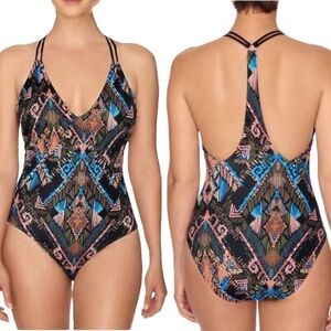 Time Tru Geometric swimsuit XL 16 18